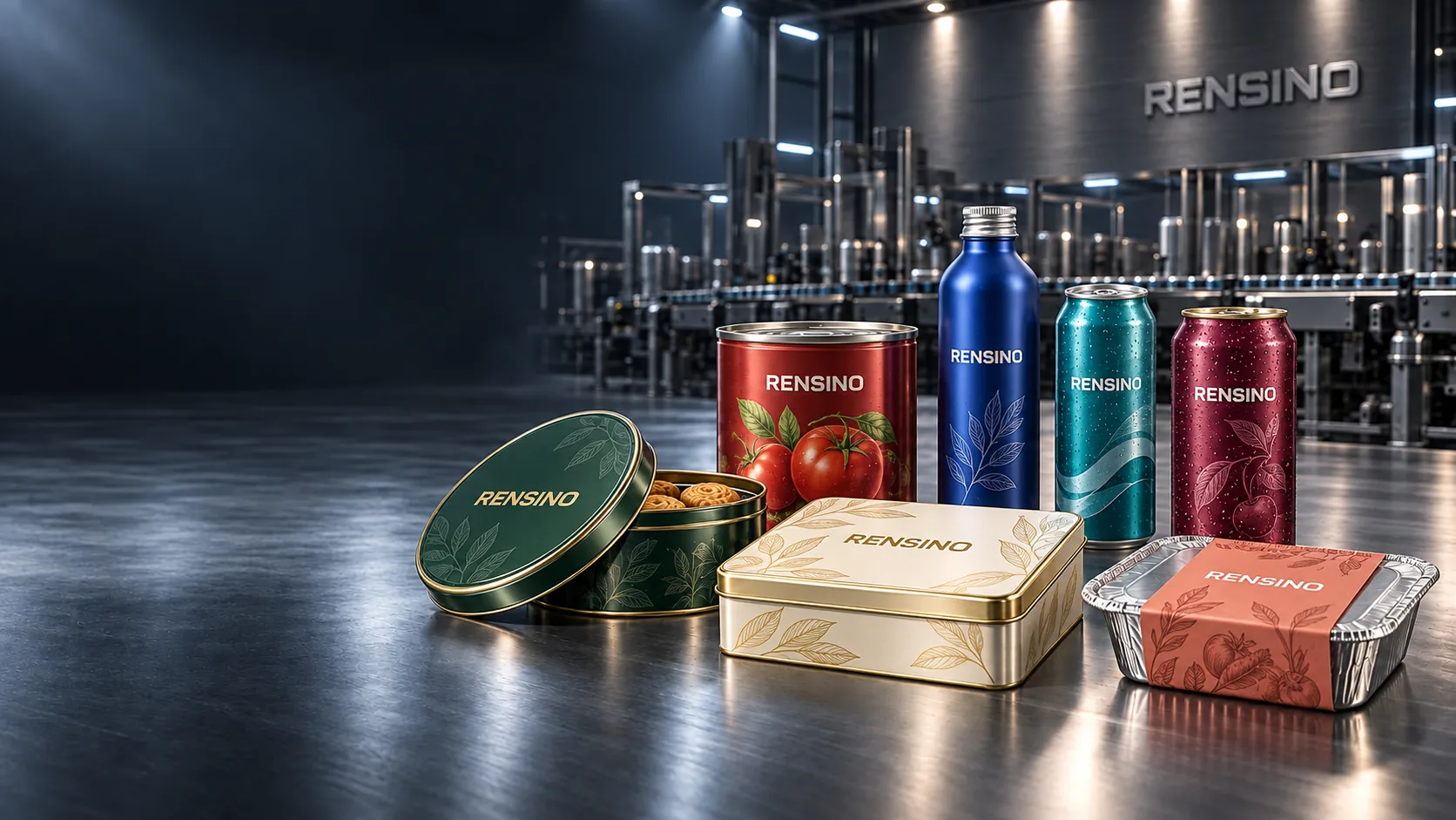Rensino custom metal cans, tins, bottles and foil containers