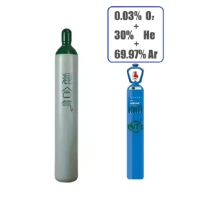 0.03% O2 + 30% He + 69.97% Ar Ternary Mixed Gas Cylinder for Laser and Precision Welding