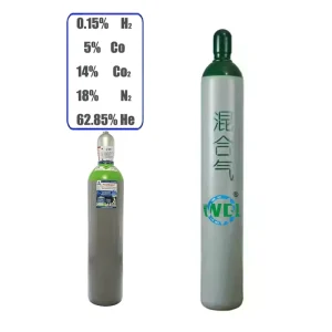 0.15% H2 + 5% CO + 14% CO2 + 18% N2 + 62.85% He Quinary Mixed Gas Cylinder for Laser Calibration Gas