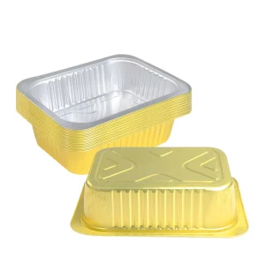 1.5 lb Aluminum Foil Pan 7×5 Inch Square Disposable Takeout Food Container 24 oz for Restaurant Delivery Catering