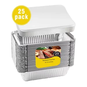 10 20 50 PCS Food-Grade Disposable Aluminum Foil Baking Pans and Trays with Lids