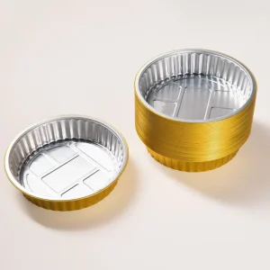 10 Inch Disposable Food Grade Round Aluminum Foil Container with PP Lids Heavy-Duty Pulp-Molded Baking Pan Cooking Trays Takeaway