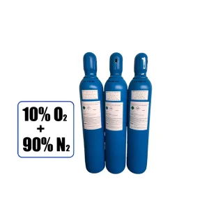 10% Oxygen + 90% Nitrogen Mixed Gas Cylinder for Calibration Gas