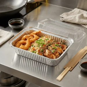 1000 Pack Food Grade Foil Containers to Go with Lids Small Aluminum Meal Prep Trays