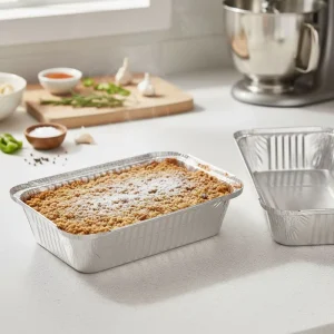 1000ml 34oz Rectangular Aluminum Foil Container with Lid