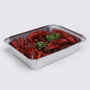 1000ml Aluminum Foil Food-Grade Oven-Safe Takeout Container with Paper Lid, Recyclable for Meal Prep
