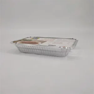 1000ml Aluminum Foil Trays 22x15x5cm with Foil Paper Lid for Hot and Cold Food Takeaway Lunch Box