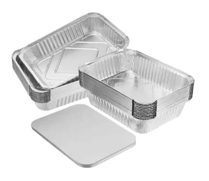1000ml Food-Grade Printed Disposable Soft/Half-Hard 99.9% Silver Die-Cut Aluminum Foil Half-Shallow Lunch Container