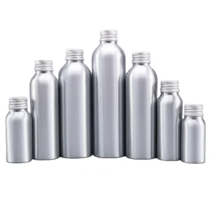 100ml 200ml 250ml 350ml 500ml 1000ml Aluminium Bottle with Silver Metal Cap