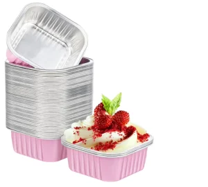 100ml Food Grade Aluminum Foil Container with Lid, Oven Safe