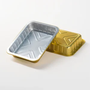 1025ml Heavy Duty Disposable PET Aluminum Foil Baking Pan with Plastic Lid Food Grade Container