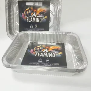 10pcs/pack Custom Printed Food Grade 3200ml Disposable Rectangle Aluminum Foil Container with Paper Lid