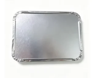 1100ml Aluminum Foil Container, 250 x 145 x 52mm, 1000-Pack with Cardboard Lid