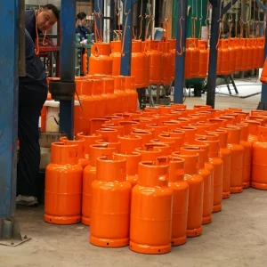 12.5kg Orange LPG Gas Cylinder for Camping and Home Use
