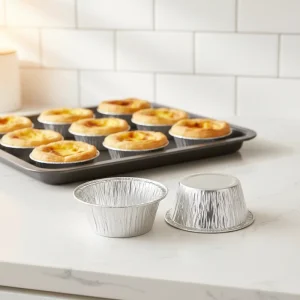 120ml 4oz Silver Round Disposable Aluminum Foil Baking Molds for Mini Pudding and Cake