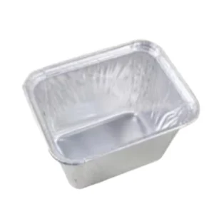 132x100x88mm 660ml Deep Aluminum Foil Container Disposable Heavy Duty Rectangular Baking Cup with PET Lid for Soup Noodle