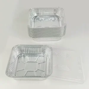 1400 mL Square Aluminum Foil Container Heavy-Duty Disposable Foil Pan for Oven Air Fryer Baking Roasting Catering Takeaway
