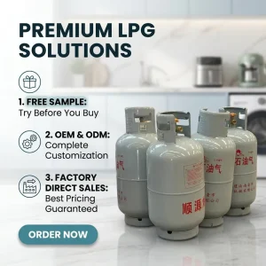 15kg Steel LPG Cylinder Low Pressure Empty Reusable Gas Bottle Factory Supply for East West Africa