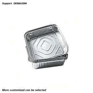 1600ml Heavy Duty Rectangle Foil Bowl Large Capacity Disposable Takeaway Container for Party Family Meal Prep