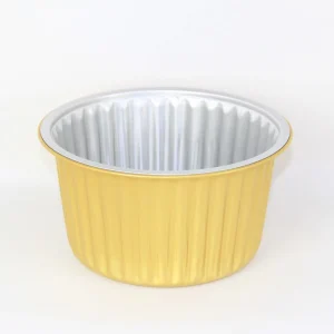 1700ml Deep Disposable Round Aluminum Foil Food Pan Extra Wide with PP Plastic Box for Baking and Cake Collar