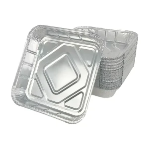 1700ml Square Disposable Aluminum Foil Container, Air Fryer Liner Baking Tray