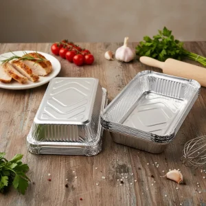 1KG Disposable Aluminum Foil Container Takeout Box Aluminum Baking Tray Food Grade