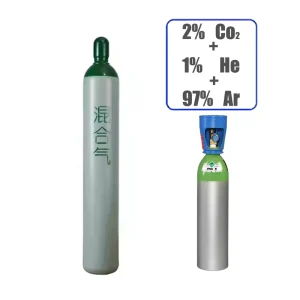 2% CO2 + 1% He + 97% Ar Ternary Mixed Gas Cylinder for Laser Cutting