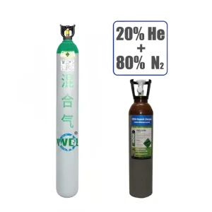 20% Helium + 80% Nitrogen Binary Mixed Gas Cylinder for Semiconductor Industry and Deep Water Diving
