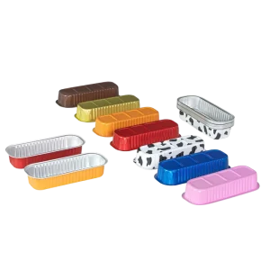 200ml Disposable Rectangle Aluminum Foil Baking Pan Oven Safe Mini Cake Container