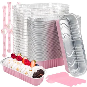 20oz Aluminum Foil Loaf Pan 8×4 Inch Disposable Baking Container for USA Home Bakery Banana Bread Recyclable Silver Foil Tray