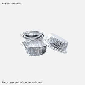 250ml Disposable Aluminum Foil Cupcake Tray for Bakery and Catering, Oven and Microwave Compatible
