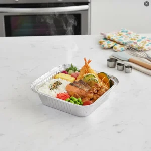 2551 Model 450ml 6.8g Leakproof Disposable Recyclable Aluminum Foil Tray