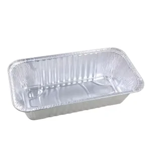 2750ml Disposable Food Grade Rectangle Aluminum Foil Pulp Moulded Baking Container with PET Lid
