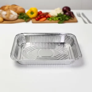 2KG Heat Resistant Oven Safe Aluminum Foil Baking Pans with PET Plastic Lid Food Grade Container for Desserts