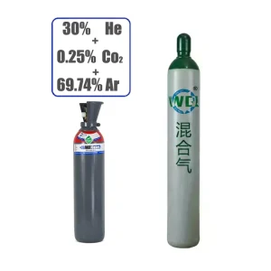30% He + 0.25% CO2 + 69.74% Ar Ternary Mixed Gas Cylinder for Stainless Steel Welding