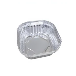 300ml 131x131mm Square Disposable Aluminum Foil Container Baking Cup Lunch Box for Meal Prep Dessert Takeout