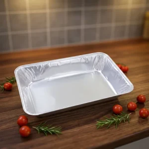 310x210mm Heavy-Duty Aluminum Foil Container 2400ml Oven-Safe Bake Tray for Lasagna and Baked Pasta