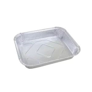 3200ml Disposable Rectangular Aluminum Foil Container with Lids Food Grade Durable Seal