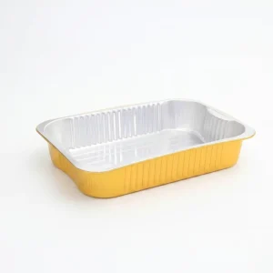 3500ML Airtight Rectangle Aluminum Foil Containers with Foil Lid and PP Plastic Lid Oven Safe Food Grade Disposable