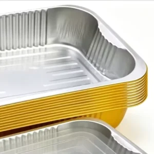 3500ml Golden Aluminum Foil Trays Heavy Duty Containers Hot Pot Oven Safe Cold Food Freezer Safe