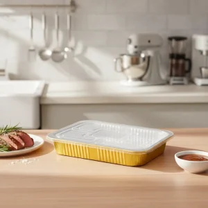 370 x 270 x 60mm 4670ml Disposable Aluminum Foil Tray for Baking and Barbecue