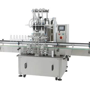 4 Nozzles Bottle Filling Machine Production Line Customized 3000pbh Honey Juice Bottle Filling Capping Labeling Machine