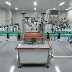 4-Wheel Detergent Bottle Capping Machine for Trigger Spray Caps
