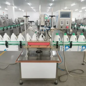 4-Wheel Liquid Detergent Bottle Capping Machine for Screw Caps