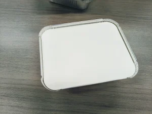410ml Durable Aluminum Foil 2A Container with White Cardboard Lid