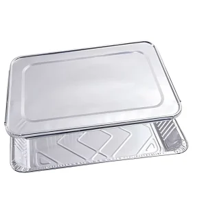 446x326x33mm Food-Grade Aluminum Foil Container for Catering, BBQ, and Grilling