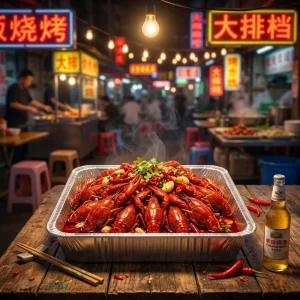 4600ml Large Aluminum Foil Pan Item40433 Square Ovenable Tray for Crawfish Grilled Fish Seafood Buffet Takeaway Packaging