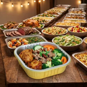 4×4 Inch 240ml Sealable Disposable Food-Grade Aluminum Foil Container