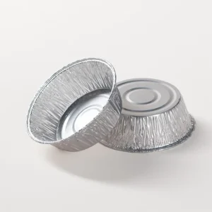 5-Inch Silver Round Disposable Aluminum Foil Trays for Takeaway, Oven and Air Fryer