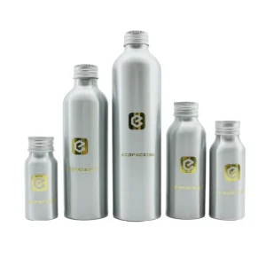 50ml Aluminium Bottle with Silver Metal Cap